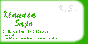 klaudia sajo business card